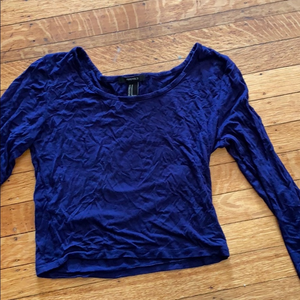 Dark blue crop top